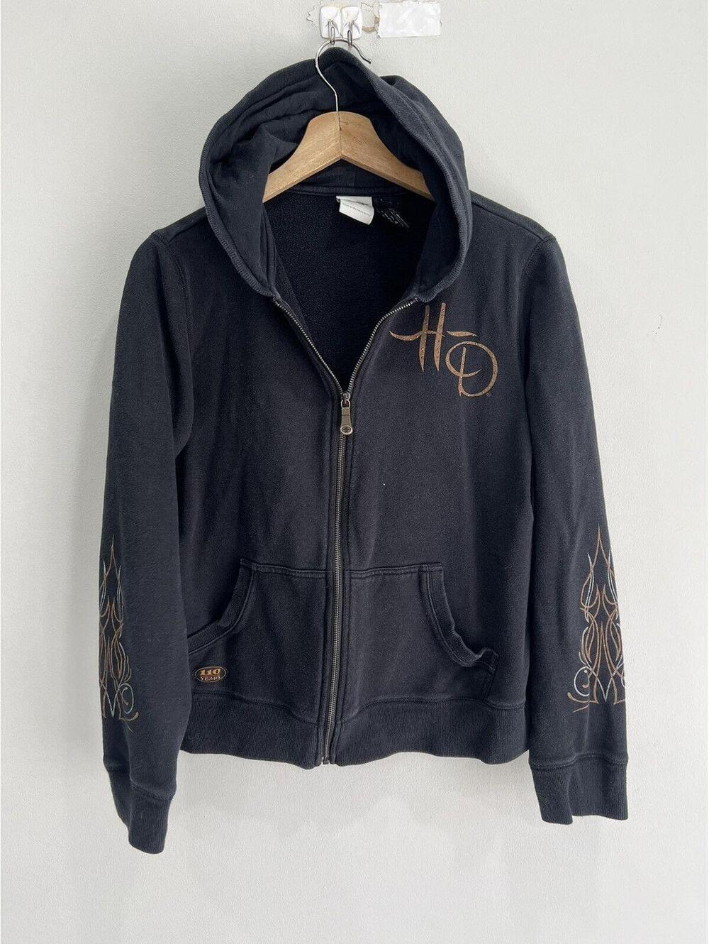 Vintage Harley Davidson Y2K Womens Zip Up Hoodie sweater